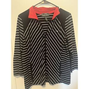 Vintage Ralph‎ Lauren Active, Sweatshirt, Light Jacket, Zip Up, Stripped, Size L